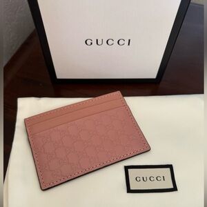 Pink Gucci Card Holder